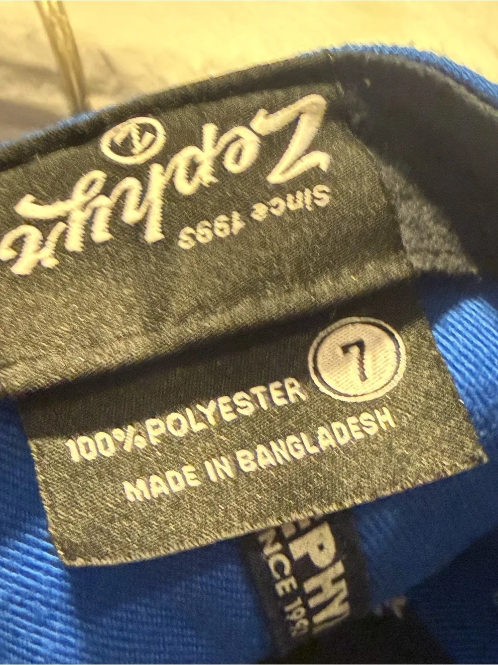 Blue Kids Baseball Cap with Navy Brim
